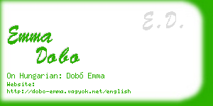 emma dobo business card